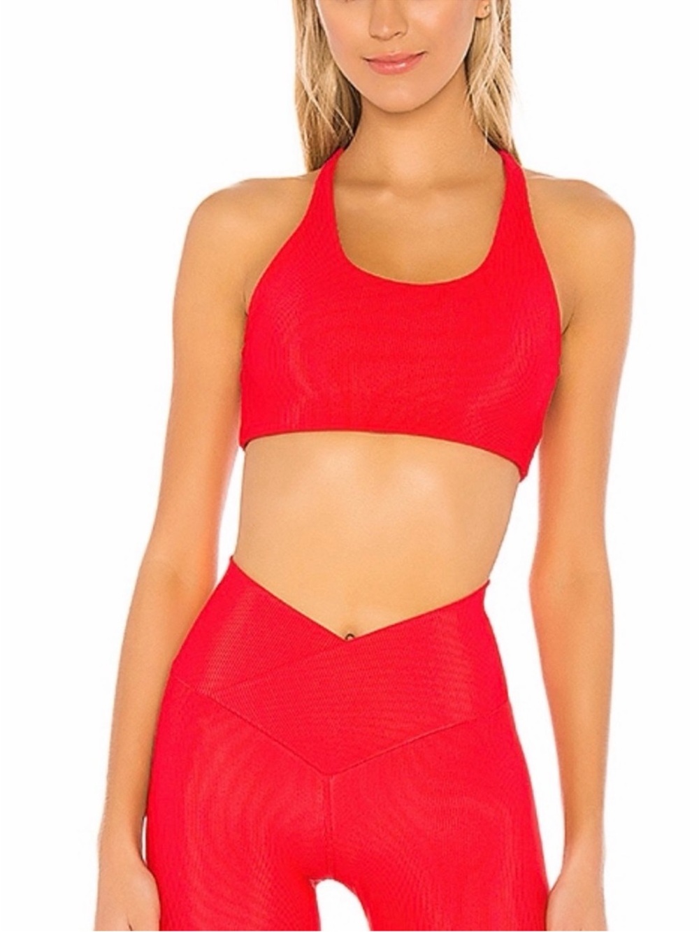 Beach Riot Red Racerback Sports Bra